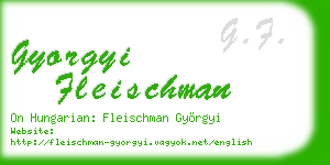 gyorgyi fleischman business card