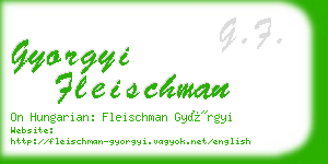 gyorgyi fleischman business card